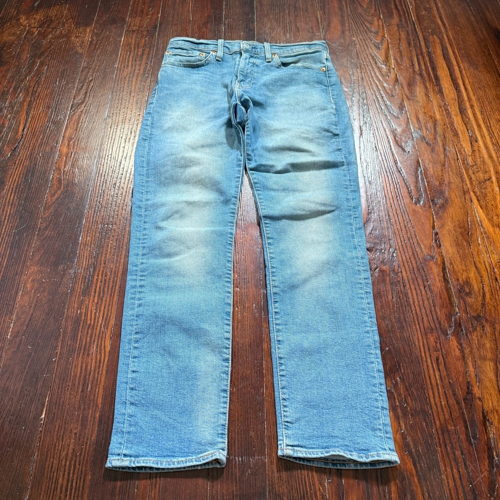 Levis Premium Lot 511 Jeans Mens 31x30 Blue Slim Straight Stretch Faded Whiskers